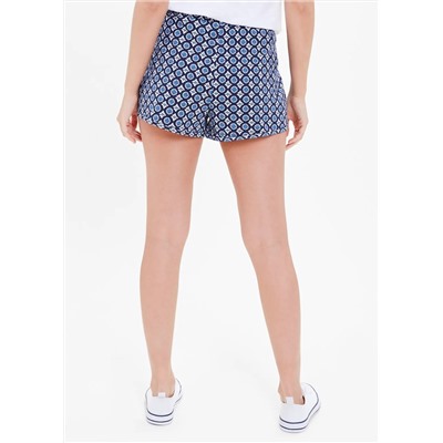 Tile Print Jersey Shorts