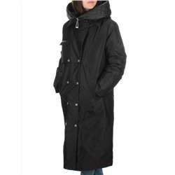 EAC327 BLACK Пальто зимнее женское (200 гр. холлофайбера)