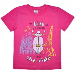 Футболка детская "Life is a juorney enjoy the ride" для девочки
