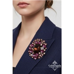 Брошь-кулон крупная с кристаллами БР4 модель БРО/15
