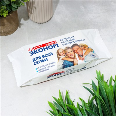 Влажные салфетки «Эконом» Smart, для всей семьи, 70 шт.