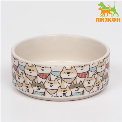 Миска керамическая "Хаски" 200мл, 10,5 х 4 см