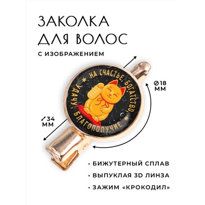 HZF-0400 Заколка На счастье, удачу. Богатство, благополучие
