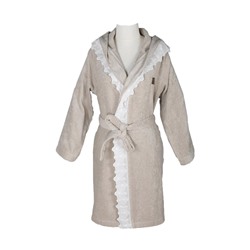 Халат Велюровый Женский (L) Belinda Bej Bayan Bornoz Large - EcoCotton