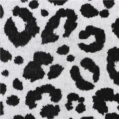Полотенце махровое Этель Leopard, 50×90 см, 100% хлопок, 420 г/м², чёрно-белое