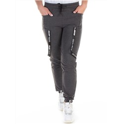 QB-82 DK. GRAY Брюки спортивные женские (95% хлопок, 5% стрейч) P&S