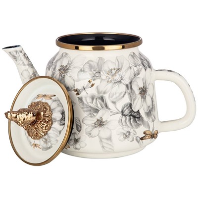 ЧАЙНИК ЭМАЛИРОВАННЫЙ AGNESS, СЕРИЯ ЯБЛОНЕВЫЙ САД, 1,0Л ПОДХОДИТ ДЛЯ ИНДУКЦИОН.ПЛИТ