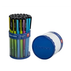 Ручка шариковая BRAUBERG SOFT TOUCH GRIP "GRADE NEON", СИНЯЯ, мягк.покрытие, ассорти,0,7мм,143710
