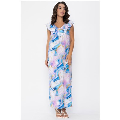 Платье Хатиса (голубо-розовое) П14073-4М