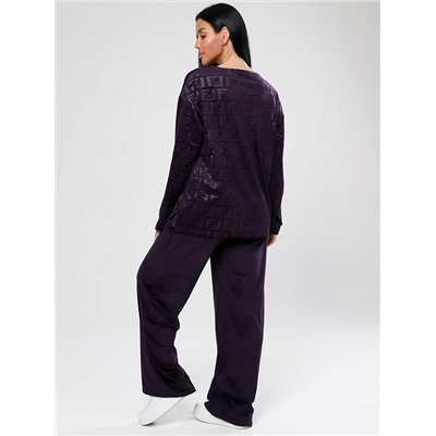 Костюм Чарлот жаккард сливовый ИвК