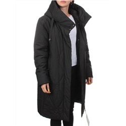 1119 BLACK Пальто зимнее облегченное женское (холлофайбер 150 гр.)