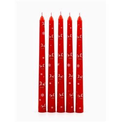 Свечи новогодние «Самых ярких воспоминаний», набор 5 шт., красные