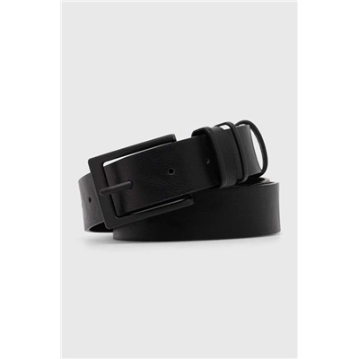 Pasek męski ze skóry ekologicznej kolor czarny