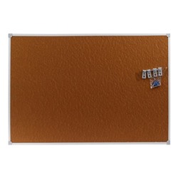 Доска пробковая 60×90 см, Calligrata, в ПВХ рамке белого цвета