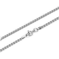 Цепь Лав (Love) с алмазной огранкой родированная