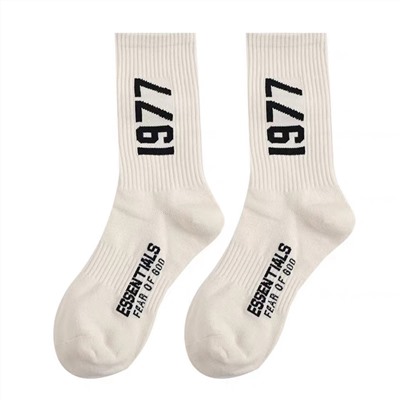 Trend cotton knee socks for men and women, mid-length, European style