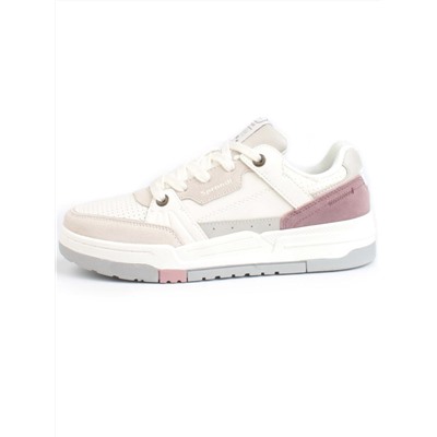 05-P232-3 GRAY/PINK Кроссовки женские (натуральная замша, искусственная кожа)