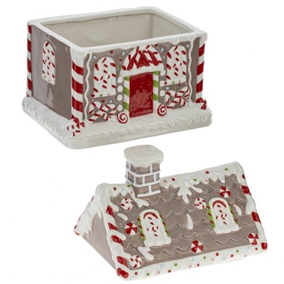 GAEM Конфетница "Пряничный домик", 1500 мл, L18 W13 H22 см