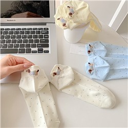 Summer thin cartoon brand cotton socks, with embroidery