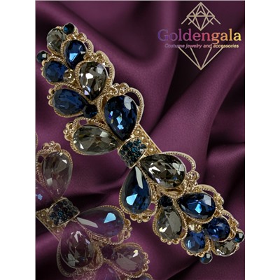 Заколка автомат для волос с кристаллами «Блеск элегантности» ЭЛЗ12/06