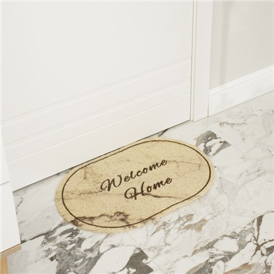Коврик придверный грязезащитный Доляна Welcome Home, 40×60 см, цвет мрамор