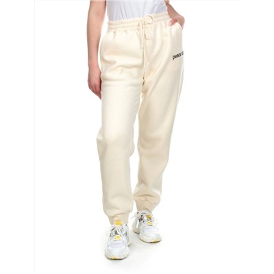 M071 BEIGE Брюки спортивные женские на флисе (100% хлопок) 7986