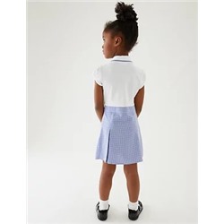 Girls' 2 in 1 Gingham Pleated School Dress (2-14 Yrs)