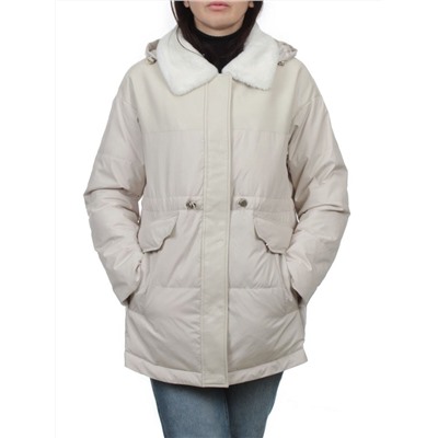M24-212 LT. BEIGE Куртка демисезонная женская (100 гр. холлофайбер)