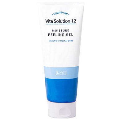 Jigott Уценка Увлажняющий пилинг-гель для лица / Vita Solution 12 Moisture Peeling Gel, 180 мл