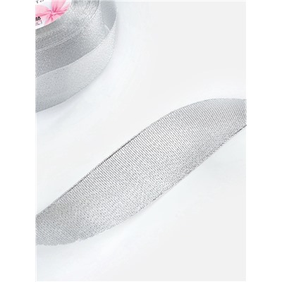 Лента парчовая, 40 мм, 23±1 м, цвет серебряный