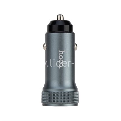 АЗУ 1 USB выход 18W Quick Charge (5V-3.0A/9V-2.0A/12V-1.5A) HOCO Z49A (графит)