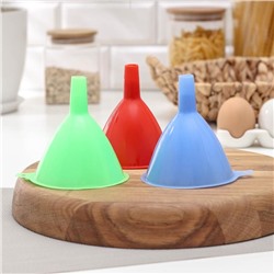 Набор воронок, 3 шт., 9×8 см, 8×7 см, 6.5×6.5 см, МИКС