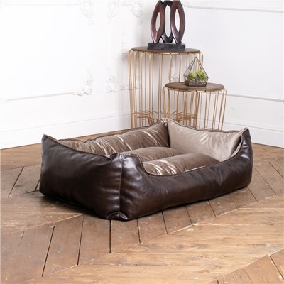 Лежак Ginger, 100х67х24 см, мебельная ткань, размер L, микс цветов