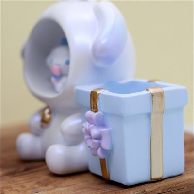 Ночник - подставка для канцелярских принадлежностей «Bunny princess», blue (17 см), пластик