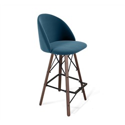 Стул барный SHT-ST35/S80
                        тихий океан / темный орех / черный