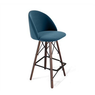 Стул барный SHT-ST35/S80
                        тихий океан / темный орех / черный