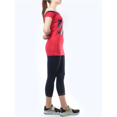 1202 RED/DK. BLUE Спортивный костюм для фитнеса женский (90% вискоза, 10% лайкра)