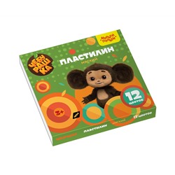 Пластилин Мульти-Пульти "Чебурашка", 12 цветов, 144г, со стеком, картон