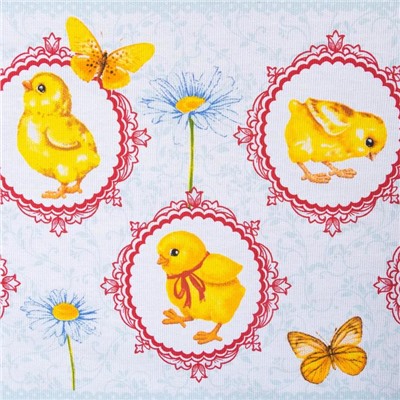Скатерть «Доляна. Пасха», 145×144 см, 100% хлопок, рогожка, 164 г/м²
