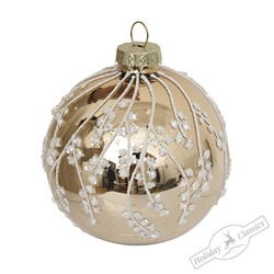 Шар "Снежная сюита" золотой глянцевый (стекло) 8 см