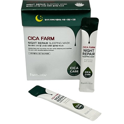 FARMSTAY маска ночная восстанавливающая в саше с центеллой азиатской CICA FARM NIGHT REPAI 4 мл 1 шт