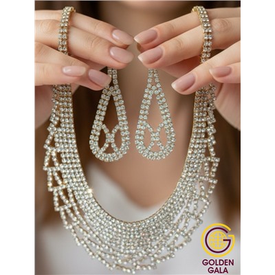 Набор бижутерии "Вечерний шарм" Арт Н5 модель 4 золото