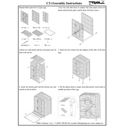Клетка Triol N С2-1 для грызунов, полки металлические, микс цветов, 64×43.5×92.5 см