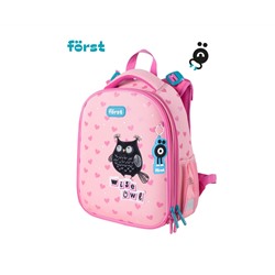 Ранец Först F-Top "Black owl" 36*28*15см, 2 отделения, 2 кармана, анатомическая спинка