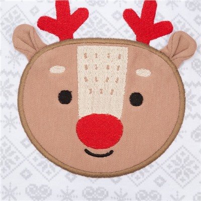 Ползунки-штанишки Крошка Я «Олень», рост 74-80 см, белые