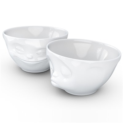 Набор чаш Grinning & Kissing, 200 мл, белый, 2 шт.