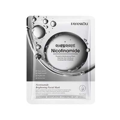 Тканевая маска для лица с никатиномидом FAYANKOU Nicotinamide Brightening Facial Mask, 25 гр