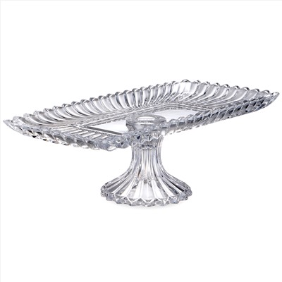 БЛЮДО СЕРВИРОВОЧНОЕ НА НОЖКЕ "BRILLIANCE" ПРЯМОУГОЛЬНОЕ, 38*17,5*11,5 СМ