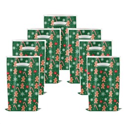 Набор пакетов подарочных новогодних 10 штук 25*17 см. ИМБИРНОЕ ПЕЧЕНЬЕ