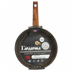 Сковорода 26 см с антипригарным покрытием и ручкой soft-touch 1026-18 "Гранит 18"